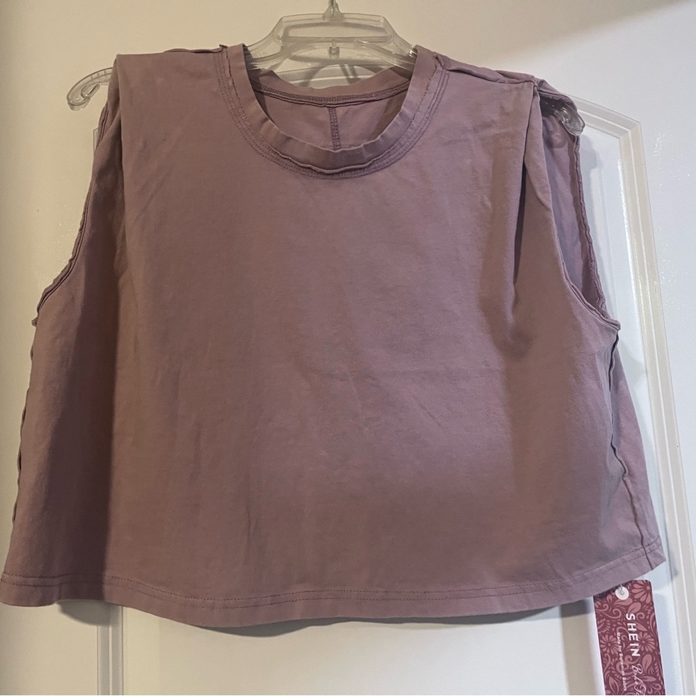 SHEIN Mauve Cropped Muscle Tank